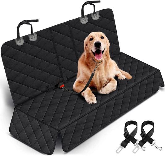 Ultimate Waterproof Dog Car Seat Cover - Non-Slip Back Seat Protector for Pets and Kids - Universal Fit for Cars, Trucks, and SUVs - Black